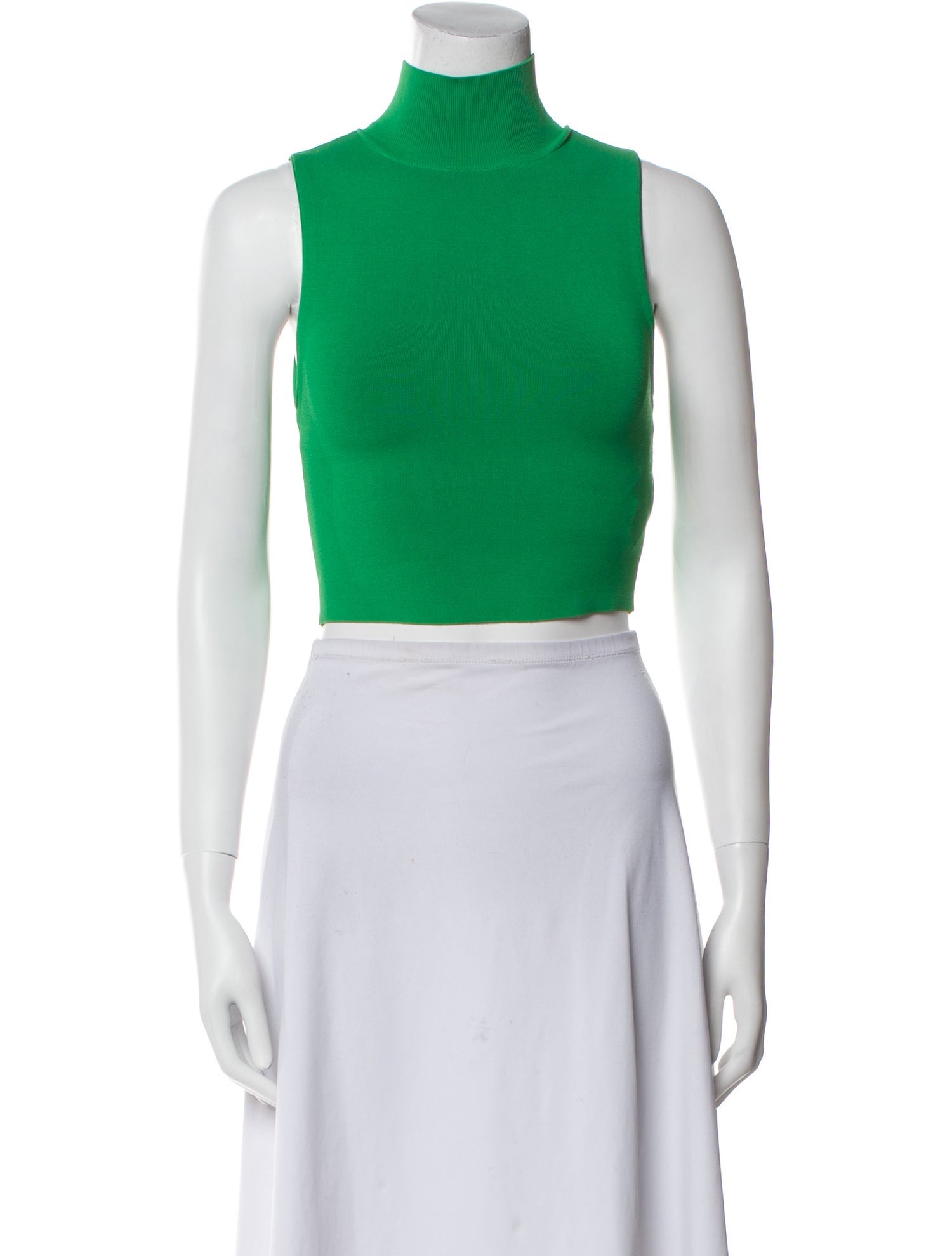 Alice + Olivia Turtleneck Sleeveless Crop Top