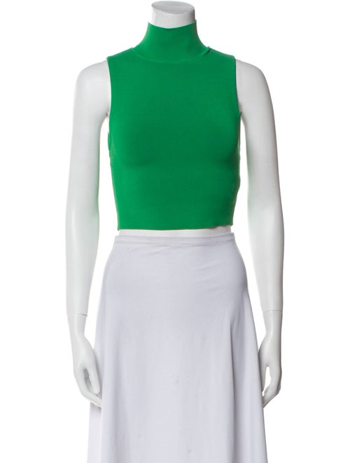 Alice + Olivia Turtleneck Sleeveless Crop Top