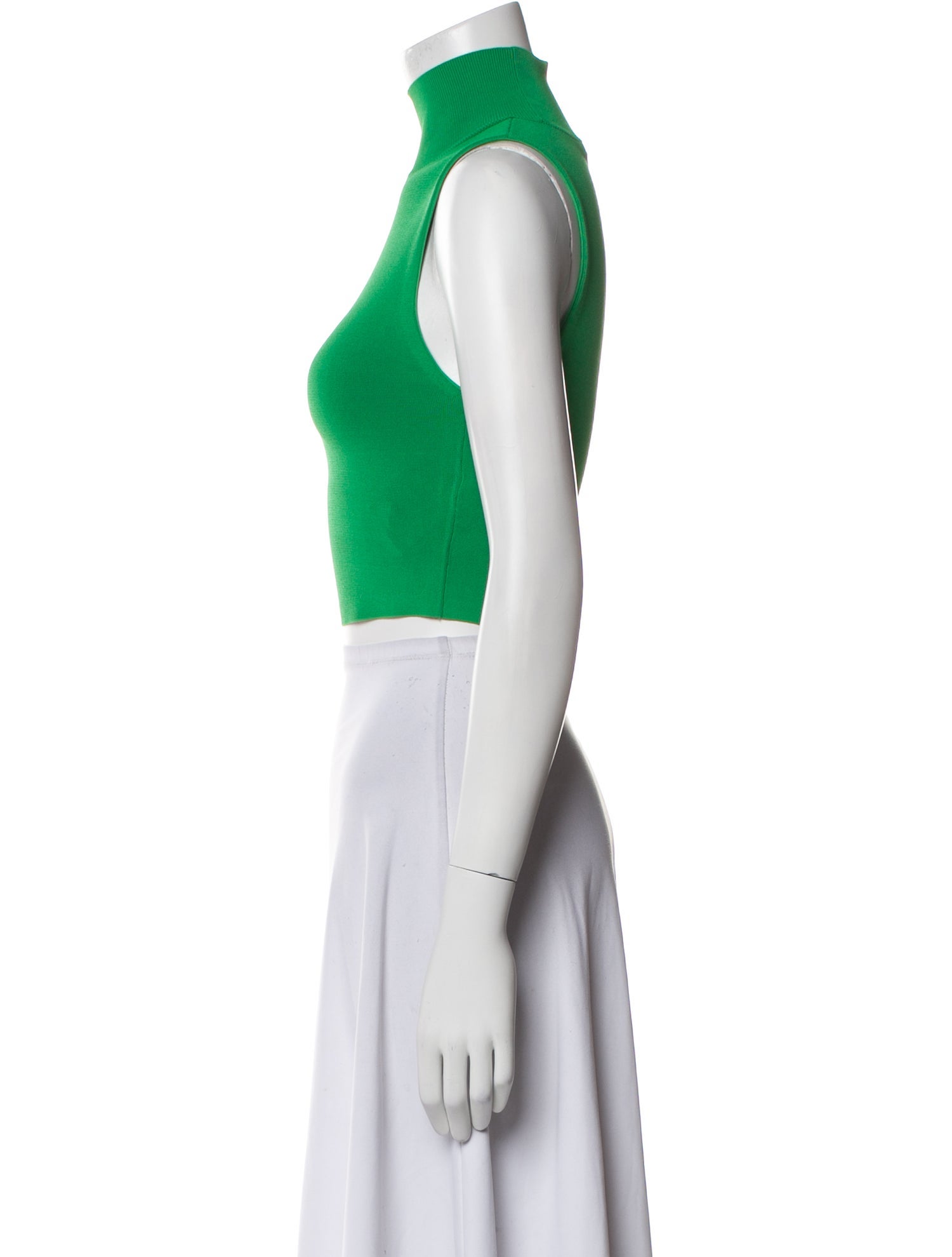 Alice + Olivia Turtleneck Sleeveless Crop Top