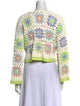 Alice + Olivia Printed Open Front Sweater
