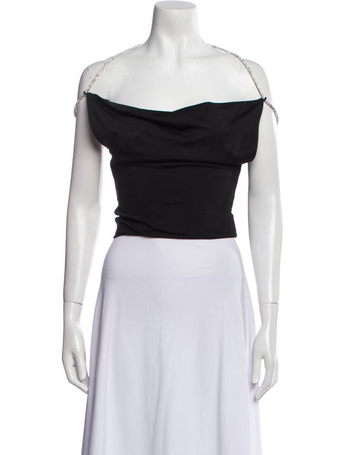 Alice + Olivia Off-The-Shoulder Sleeveless Crop Top