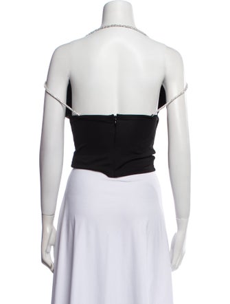 Alice + Olivia Off-The-Shoulder Sleeveless Crop Top