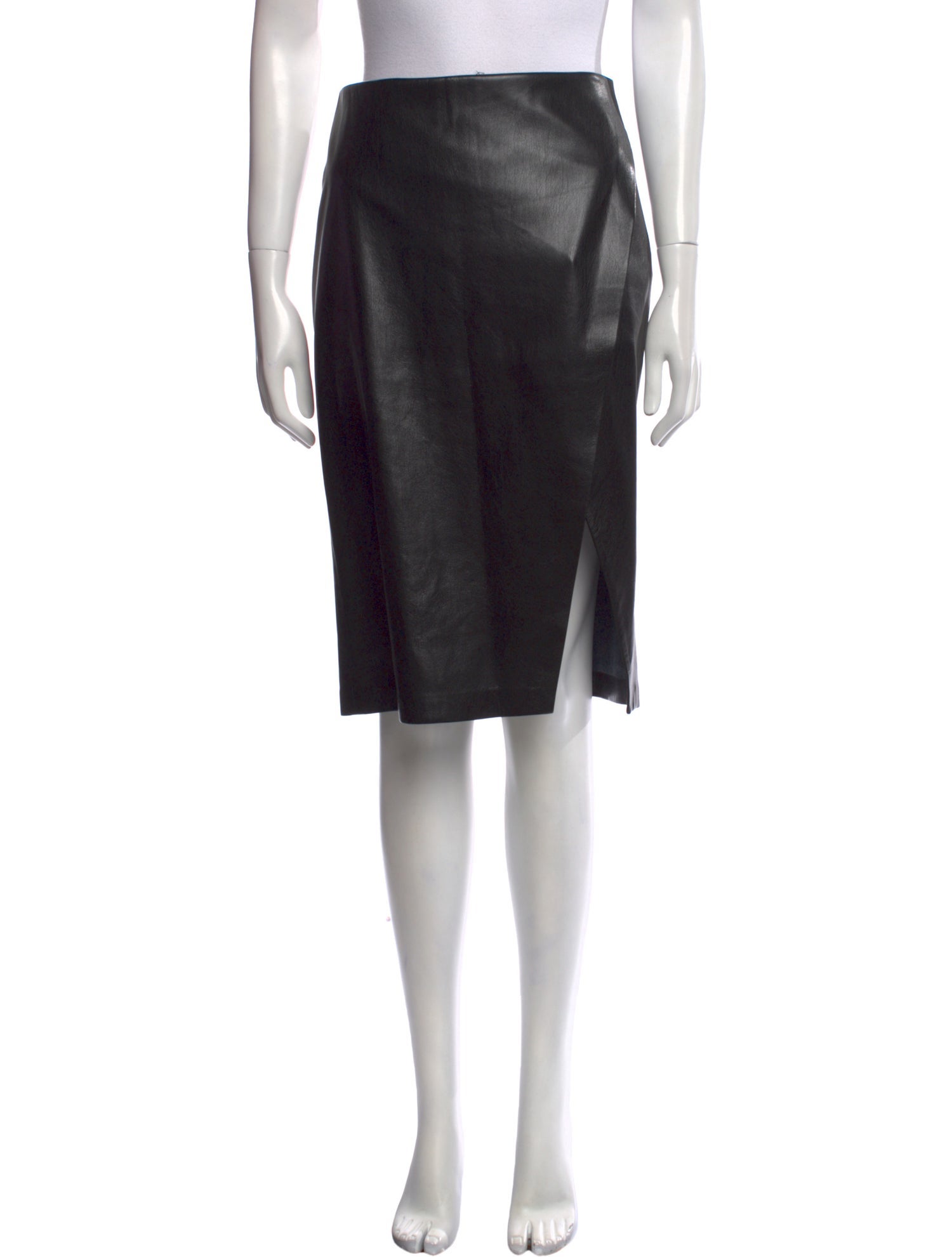Alice + Olivia Faux Leather Knee-Length Skirt w/ Tags