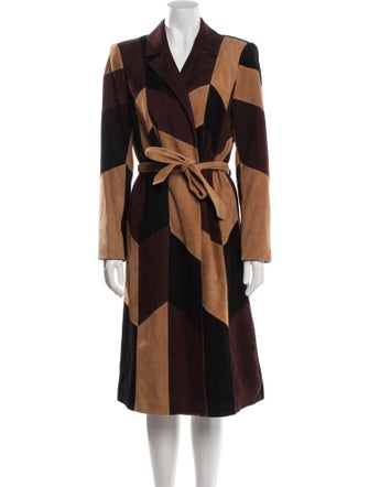 Alice + Olivia Lamb Leather Printed Coat