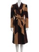 Alice + Olivia Lamb Leather Printed Coat