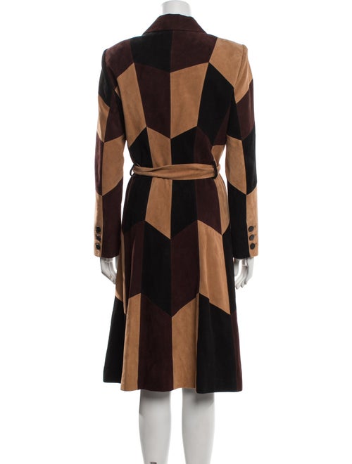 Alice + Olivia Lamb Leather Printed Coat