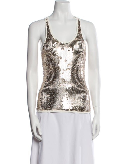 Alice + Olivia Printed Scoop Neck Top