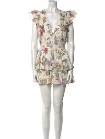 Alice + Olivia Floral Print Mini Dress