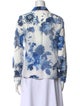 Alice + Olivia Silk Floral Print Button-Up Top