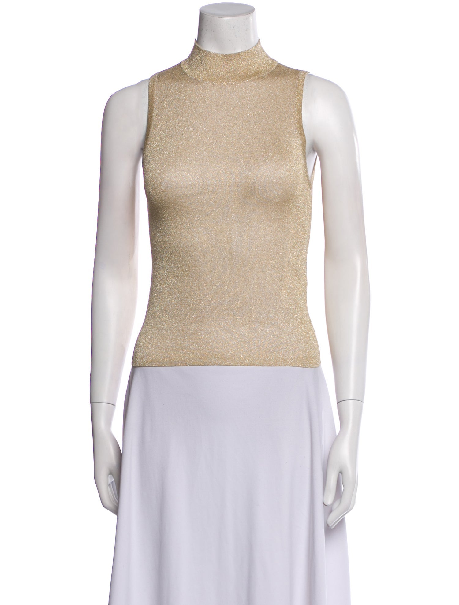Alice + Olivia Mock Neck Sleeveless Top