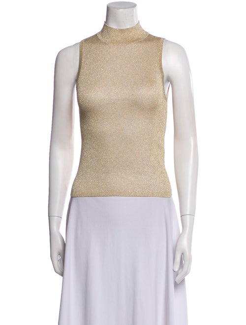 Alice + Olivia Mock Neck Sleeveless Top