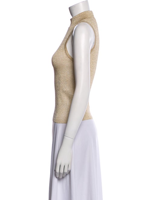 Alice + Olivia Mock Neck Sleeveless Top