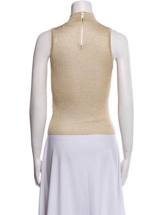 Alice + Olivia Mock Neck Sleeveless Top