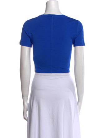 Alice + Olivia Crew Neck Short Sleeve Crop Top