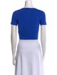 Alice + Olivia Crew Neck Short Sleeve Crop Top