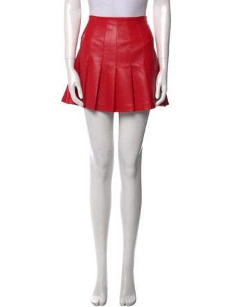 Alice + Olivia Faux Leather Mini Skirt