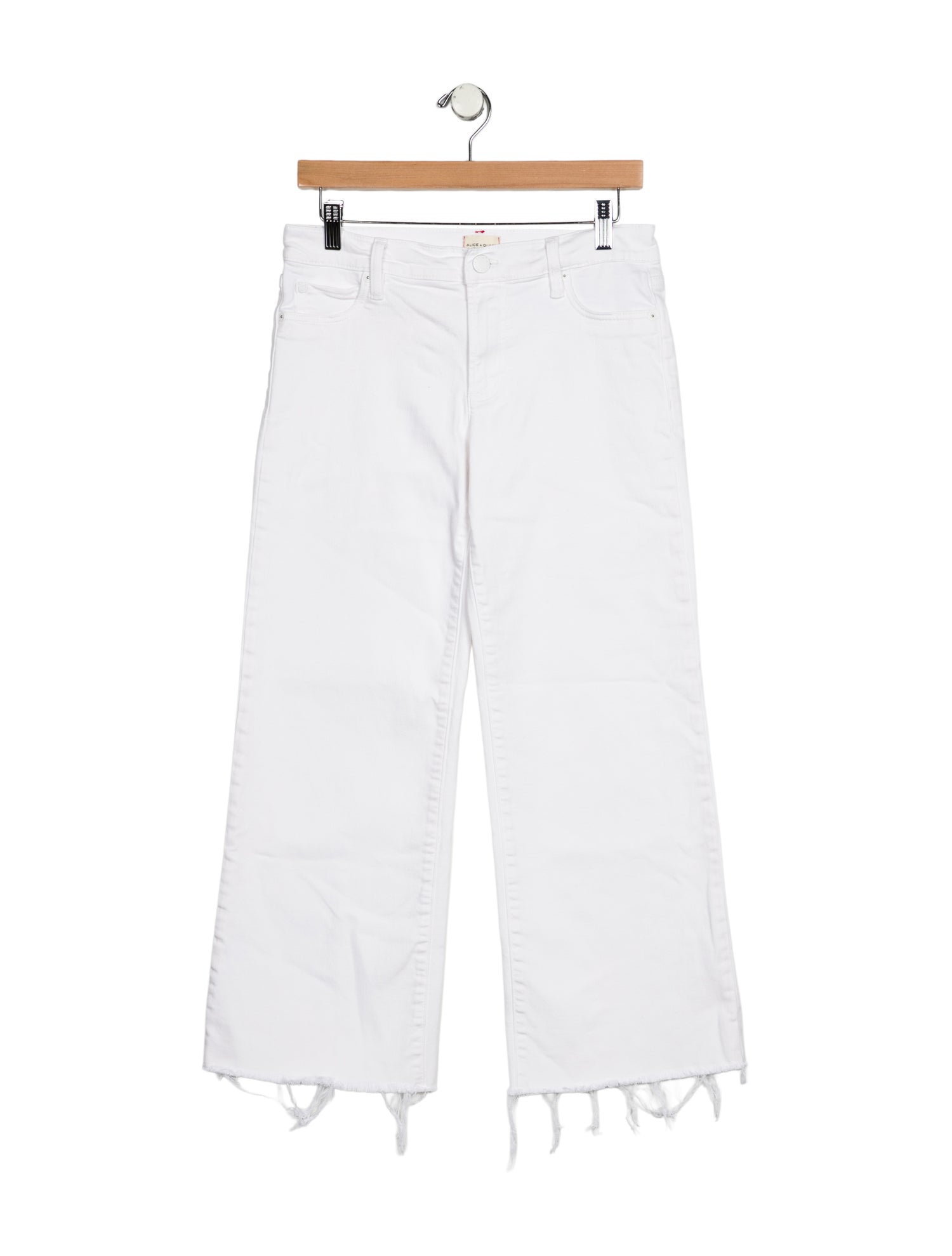 Alice + Olivia Mid-Rise Wide Leg Jeans