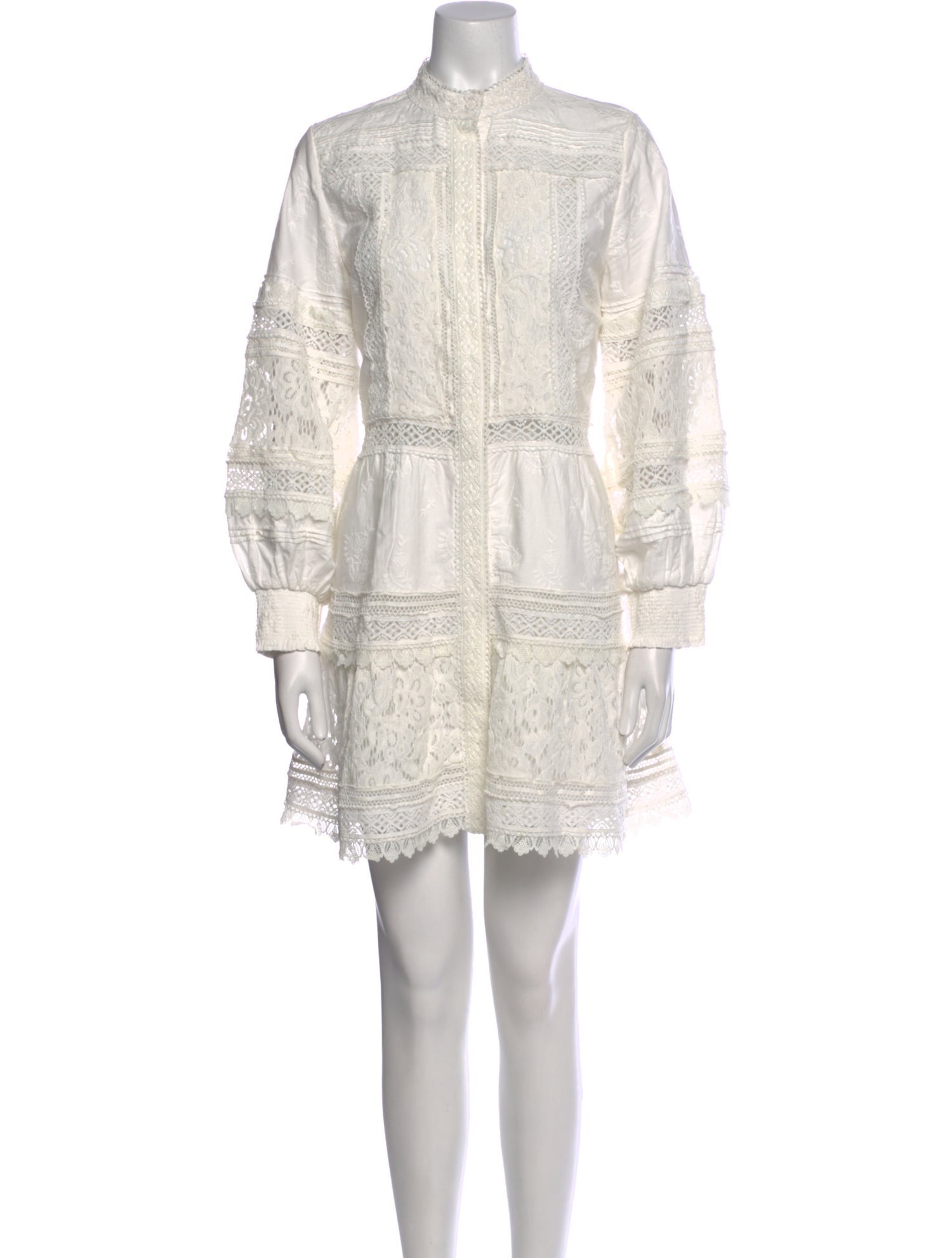 Alice + Olivia Lace Pattern Mini Dress