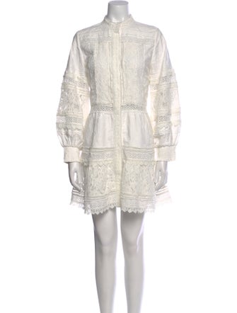 Alice + Olivia Lace Pattern Mini Dress