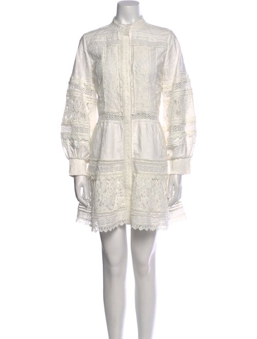 Alice + Olivia Lace Pattern Mini Dress