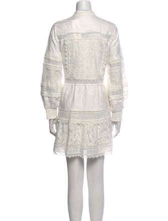 Alice + Olivia Lace Pattern Mini Dress