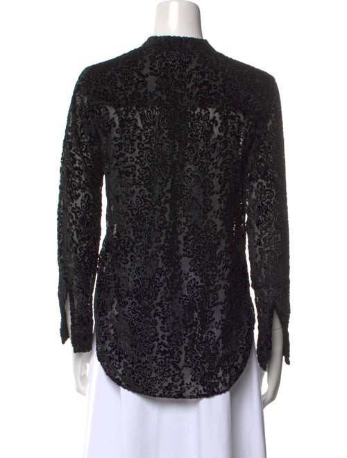 Alice + Olivia Lace Pattern V-Neck Blouse