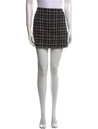Alice + Olivia Plaid Print Mini Skirt