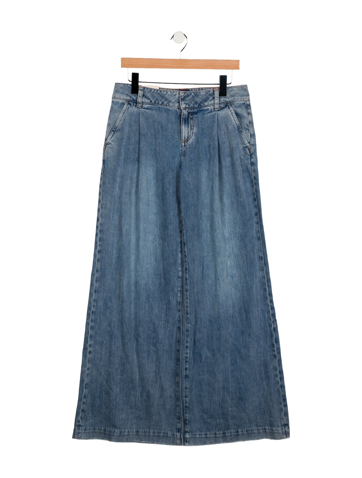 Alice + Olivia High-Rise Wide Leg Jeans