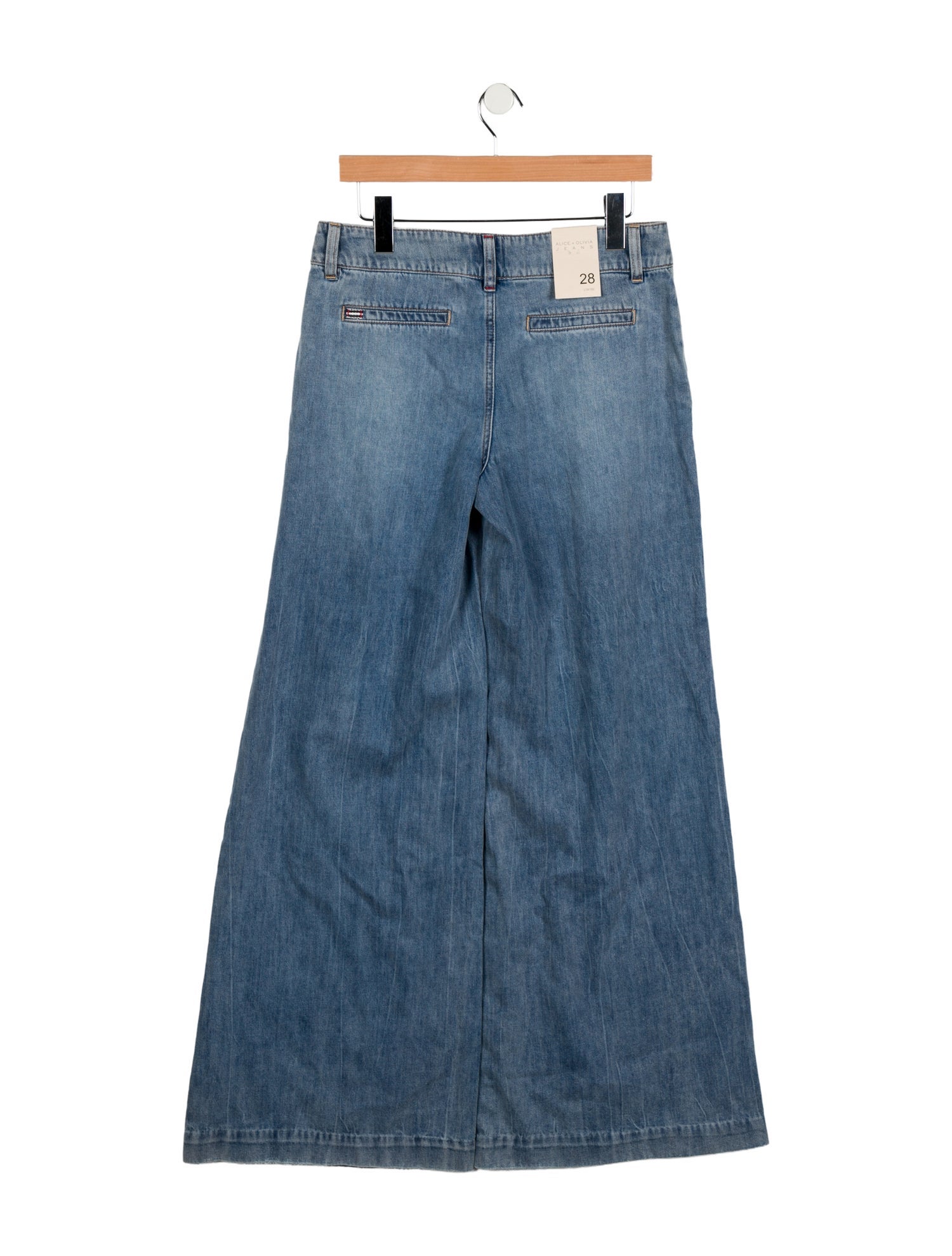 Alice + Olivia High-Rise Wide Leg Jeans