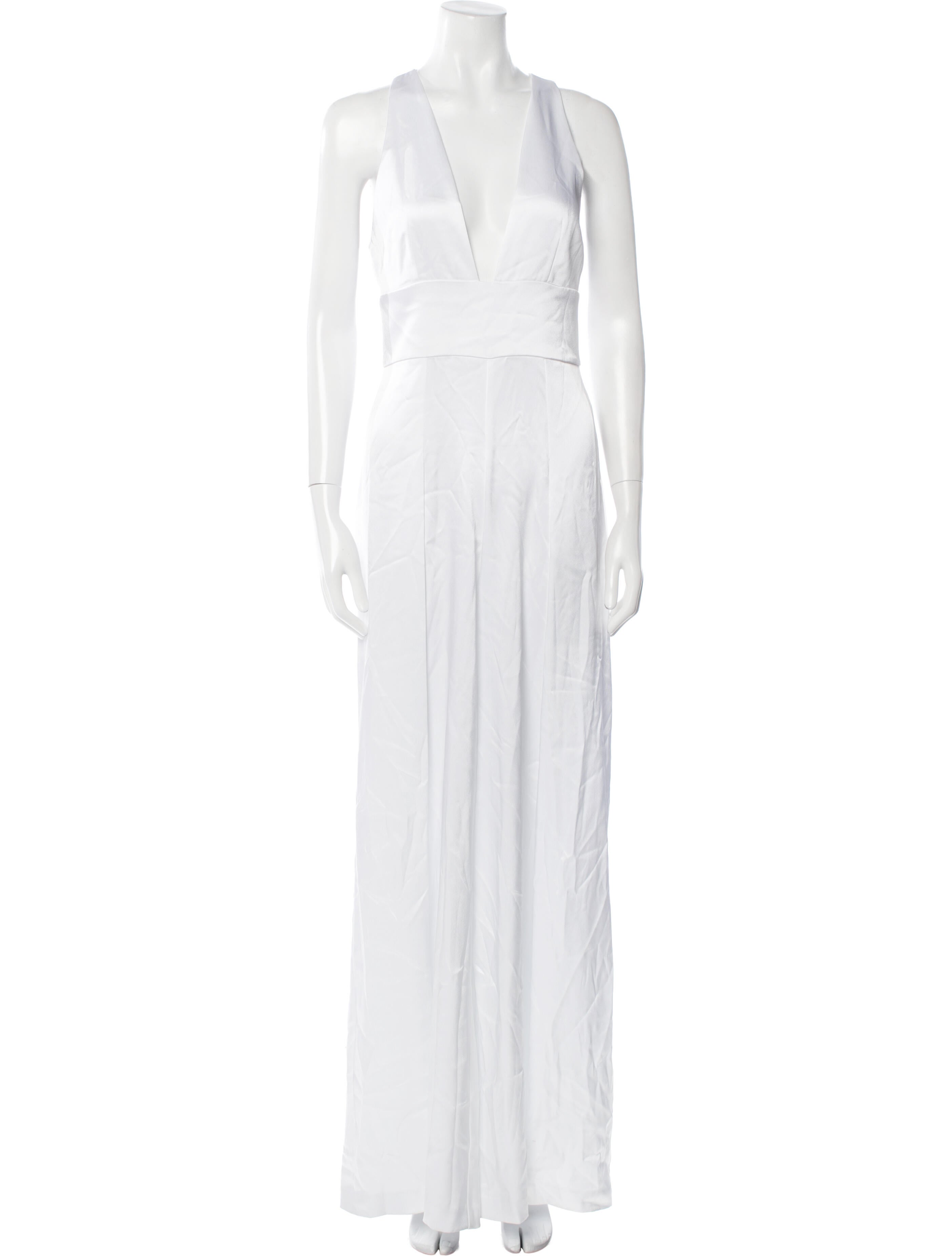 Alice + Olivia Plunge Neckline Jumpsuit