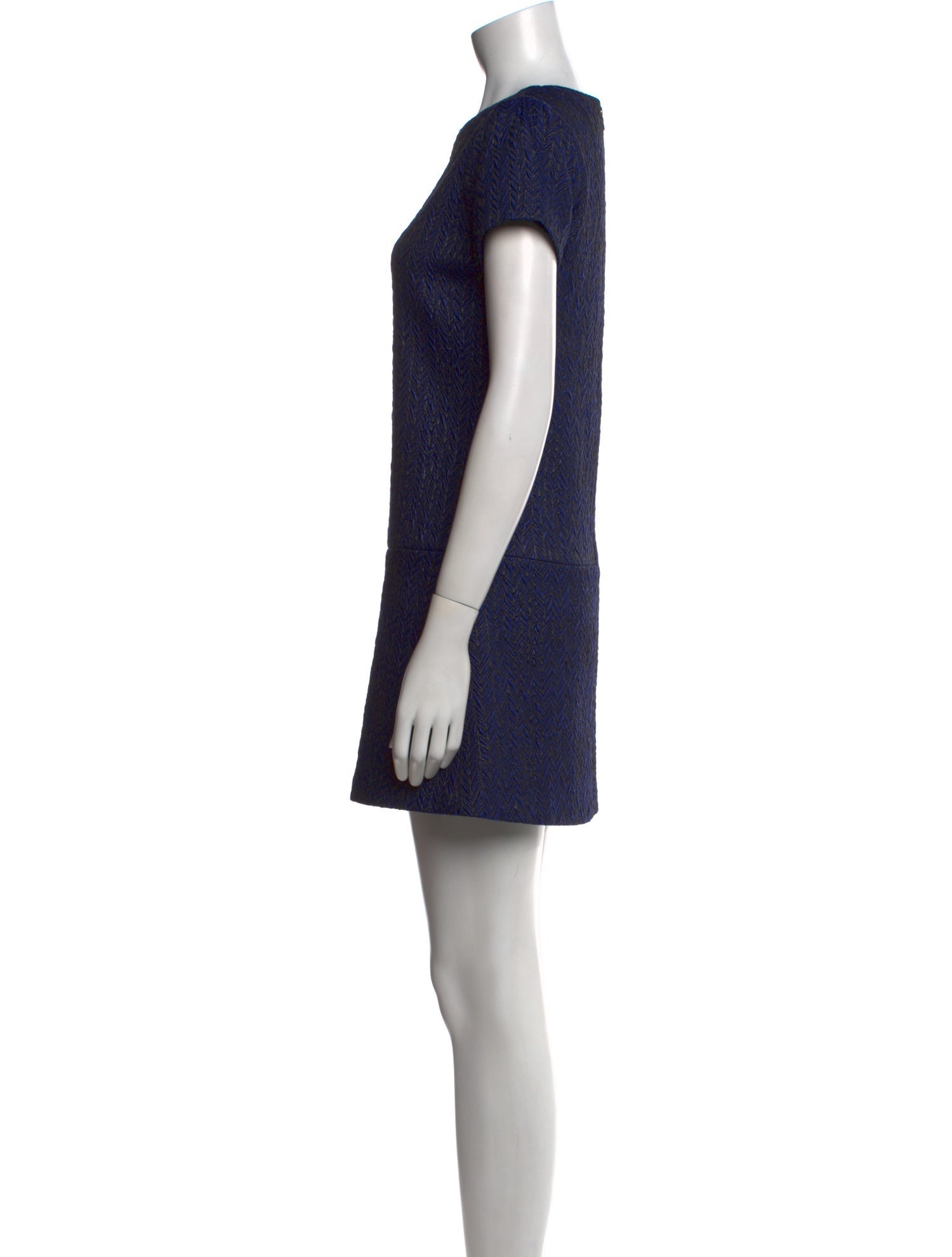 Alice + Olivia Bateau Neckline Mini Dress