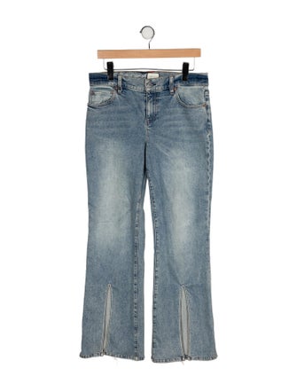Alice + Olivia Mid-Rise Wide Leg Jeans