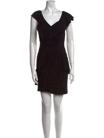 Alice + Olivia Lamb Leather Mini Dress