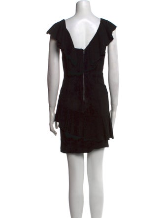 Alice + Olivia Lamb Leather Mini Dress