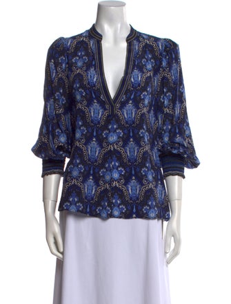 Alice + Olivia Silk Printed Blouse