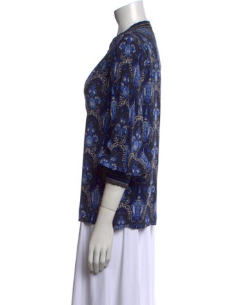 Alice + Olivia Silk Printed Blouse