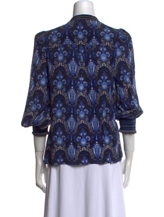 Alice + Olivia Silk Printed Blouse
