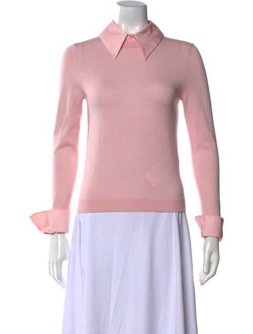 Alice + Olivia Wool Long Sleeve Polo