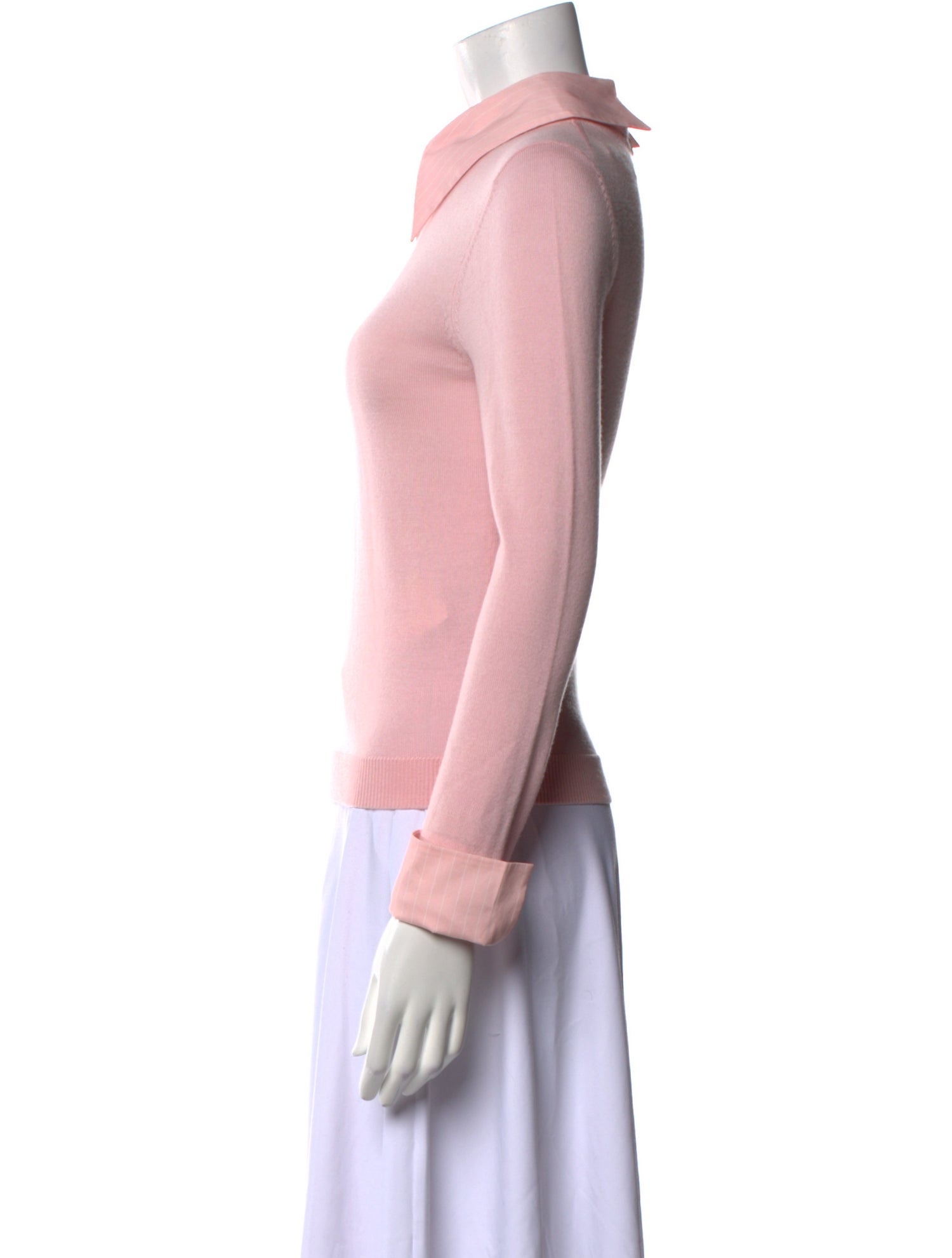 Alice + Olivia Wool Long Sleeve Polo