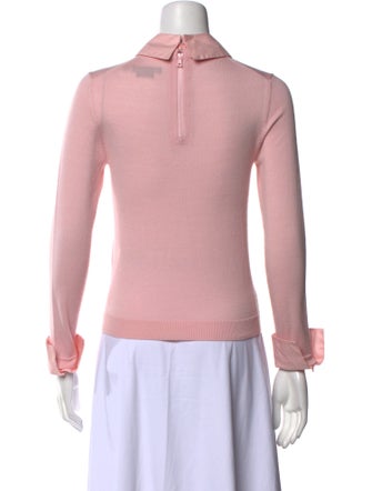 Alice + Olivia Wool Long Sleeve Polo