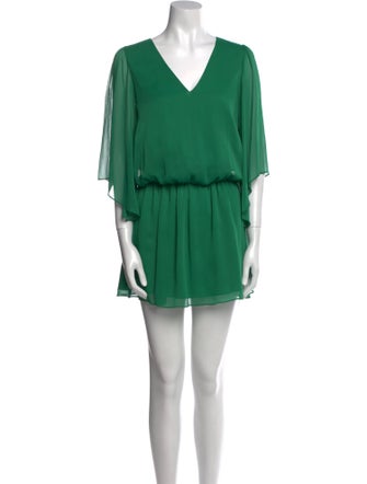 Alice + Olivia V-Neck Mini Dress