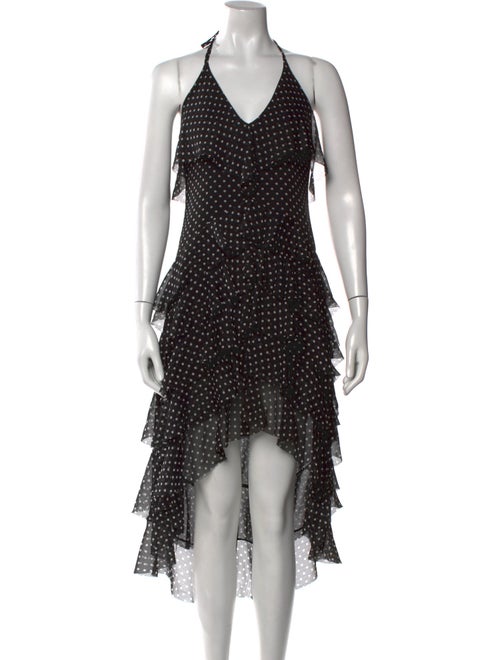 Alice + Olivia Polka Dot Print Midi Length Dress