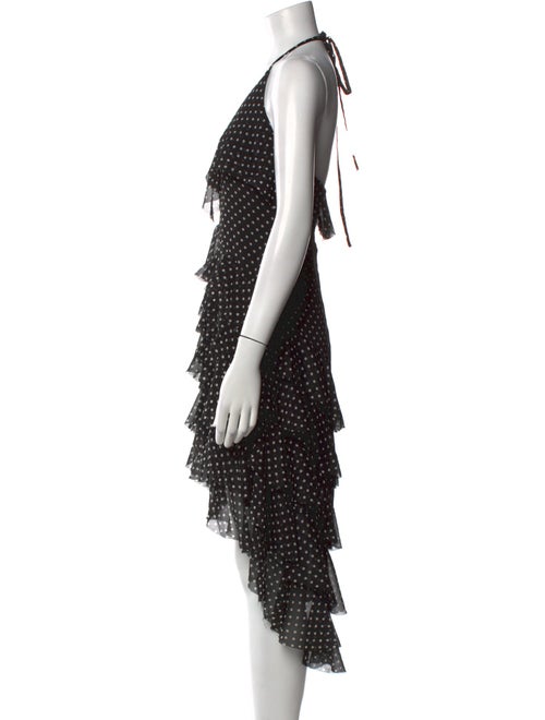 Alice + Olivia Polka Dot Print Midi Length Dress