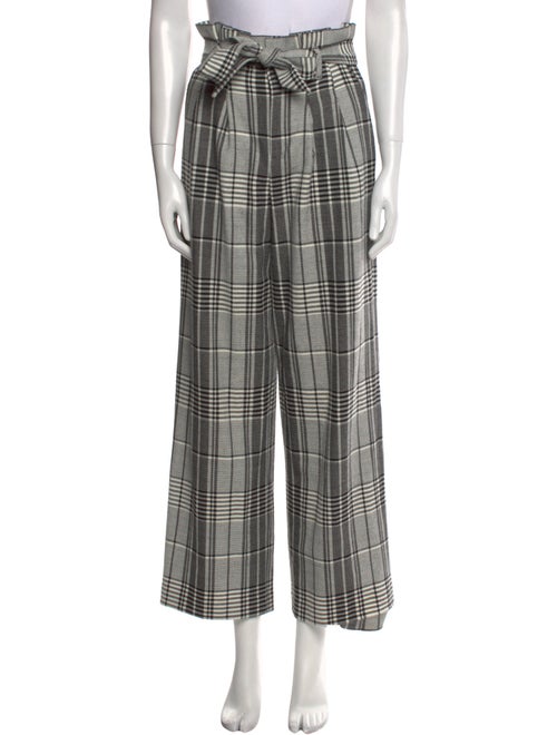 Alice + Olivia Plaid Print Wide Leg Pants