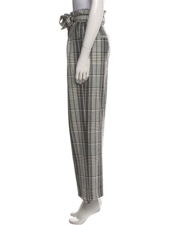 Alice + Olivia Plaid Print Wide Leg Pants