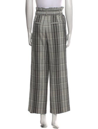 Alice + Olivia Plaid Print Wide Leg Pants