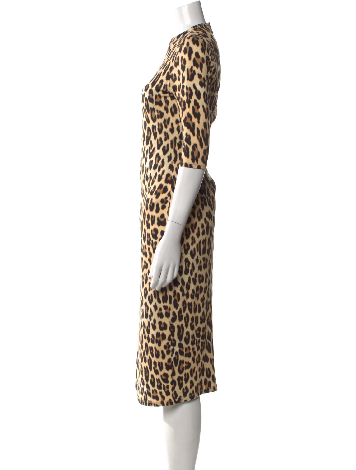Alice + Olivia Animal Print Midi Length Dress