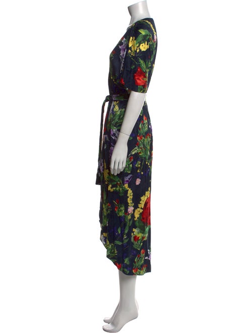 Alice + Olivia Floral Print Midi Length Dress