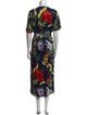 Alice + Olivia Floral Print Midi Length Dress