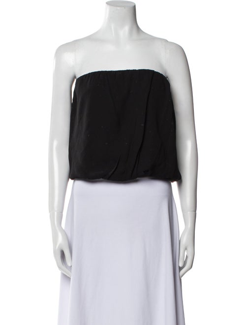 Alice + Olivia Silk Strapless Crop Top